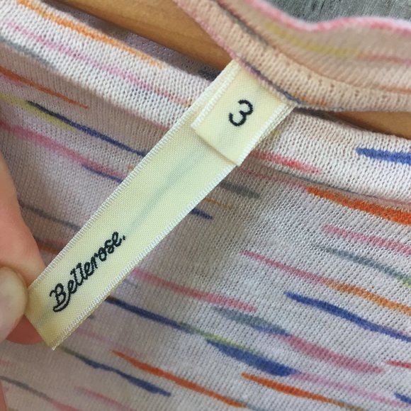 Bellrose pink & blue striped linen top - size 8 - Picture 5 of 9